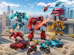 Flying Robot Transform Car Games — Caos Mutante