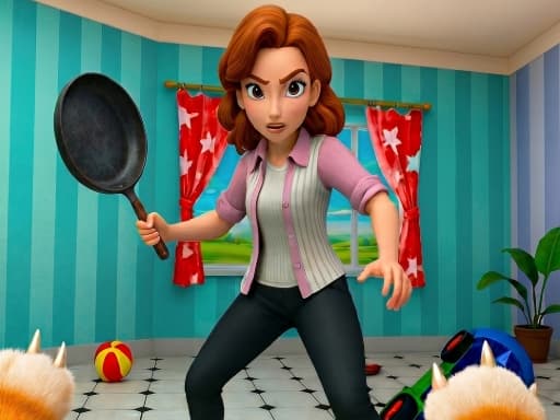 Bad Cat Prankster Moms Return — Free Mischief Simulator Online - play online free