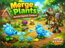 Merge Plants – Defense Zombies: Free Browser Tower Defense Strategy