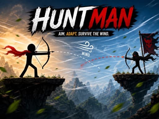 HUNTMAN：イライラして連打したくなるスティックマンアーチェリーゲーム - play online free