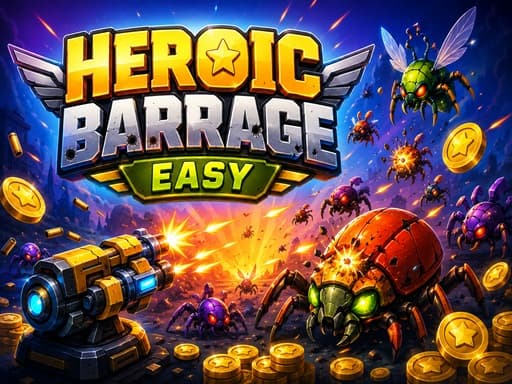 Heroic Barrage Easy Review — Bugs, Coins, and One Tense Animal - play online free