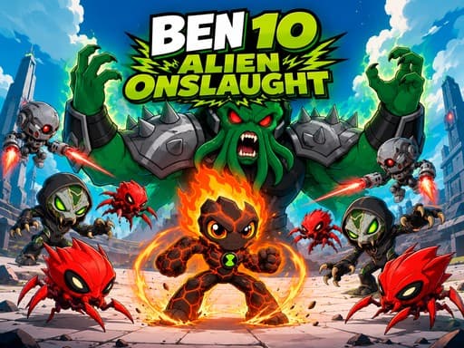 Ben 10 Alien Onslaught Review — Free Browser Arcade Chaos - play online free