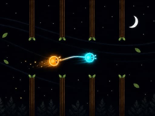 GLIM & GLO – Tethered Fireflies in 100 Tricky Sections - play online free