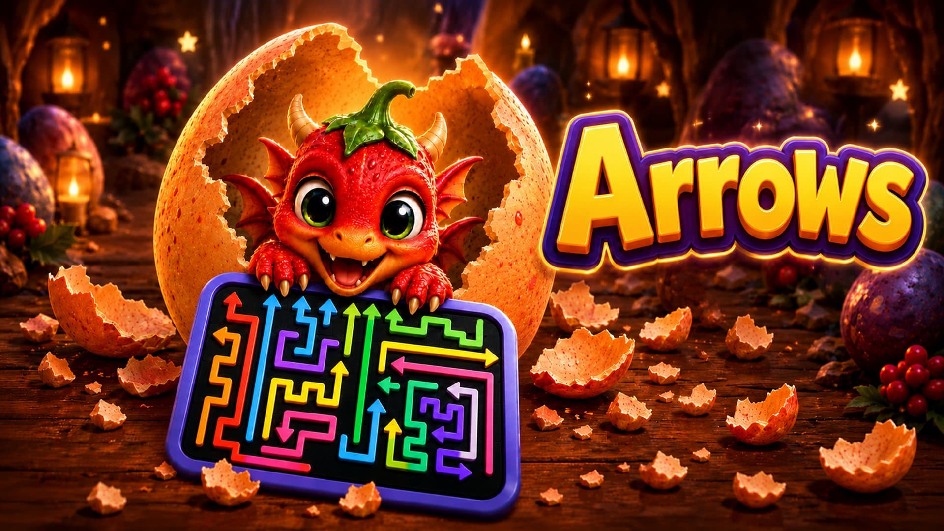 アローズ - 無料オンラインパズルゲーム：論理と試行錯誤の脳トレ - play online free
