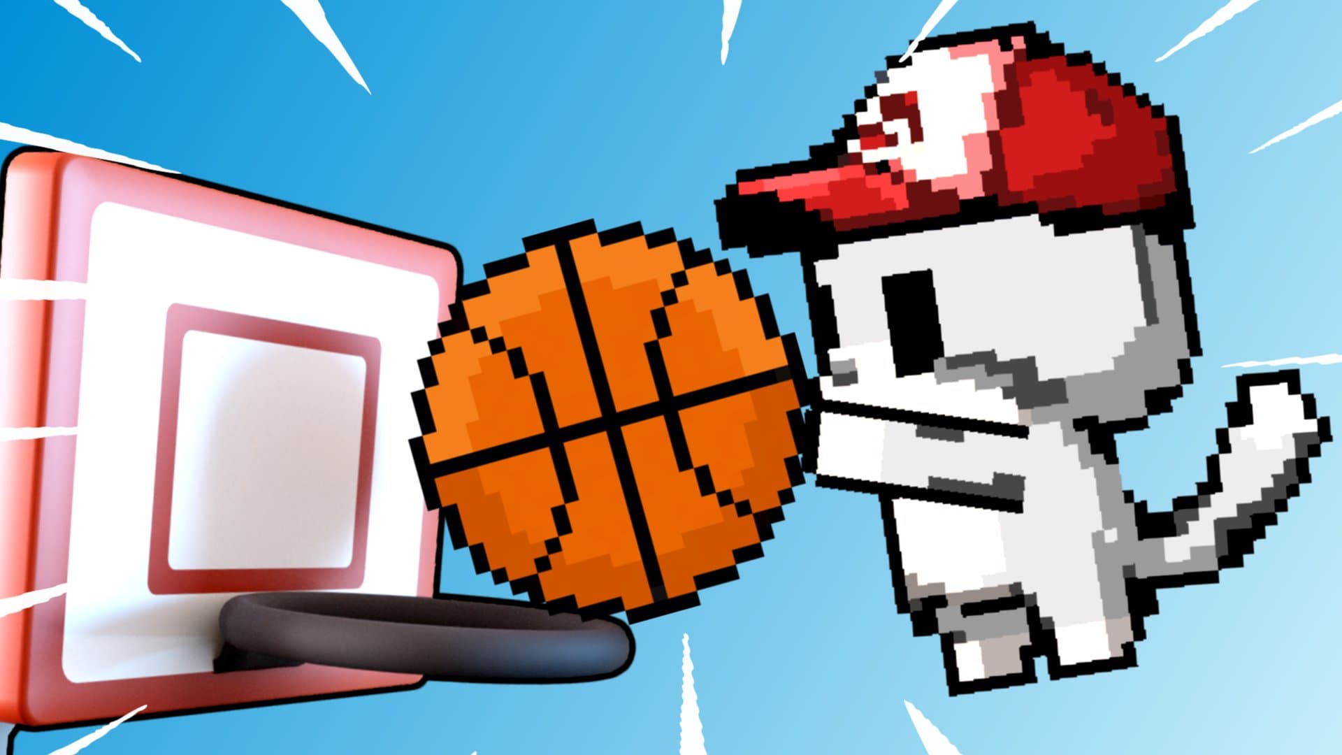 バスケットキャッツ無料プレイ：ピクセル猫のミニバスケゲーム - play online free