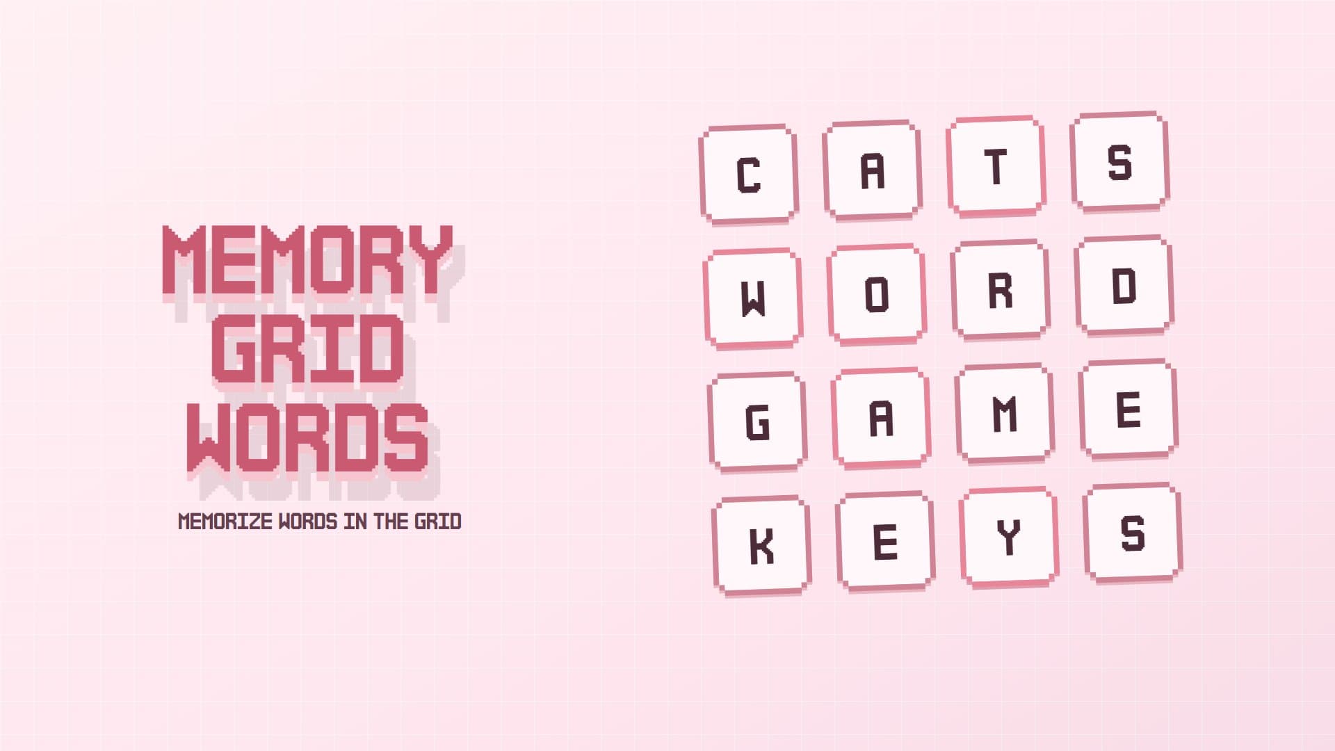 Memory Grid Words: Free Word Puzzle Game Online - play online free