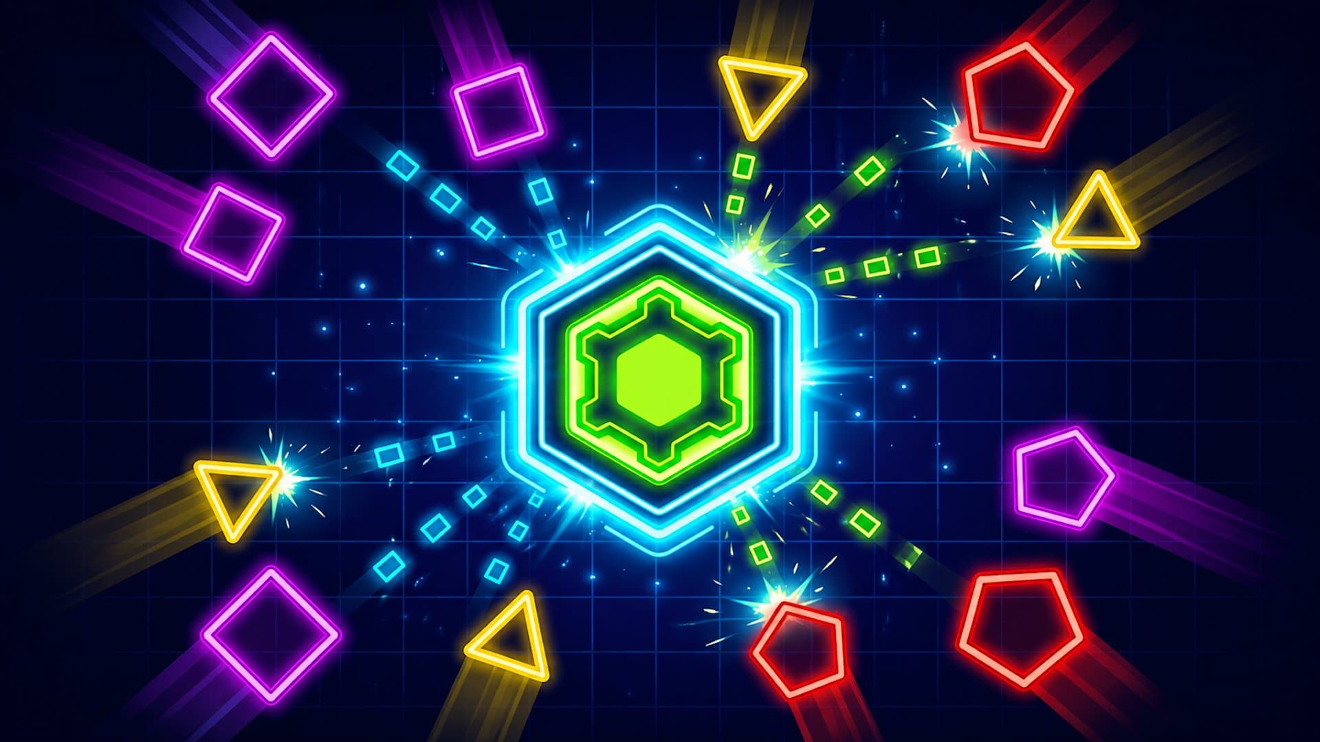 Neon Defense: Roguelike Tower Defense in a Minimalist Neon World - play online free