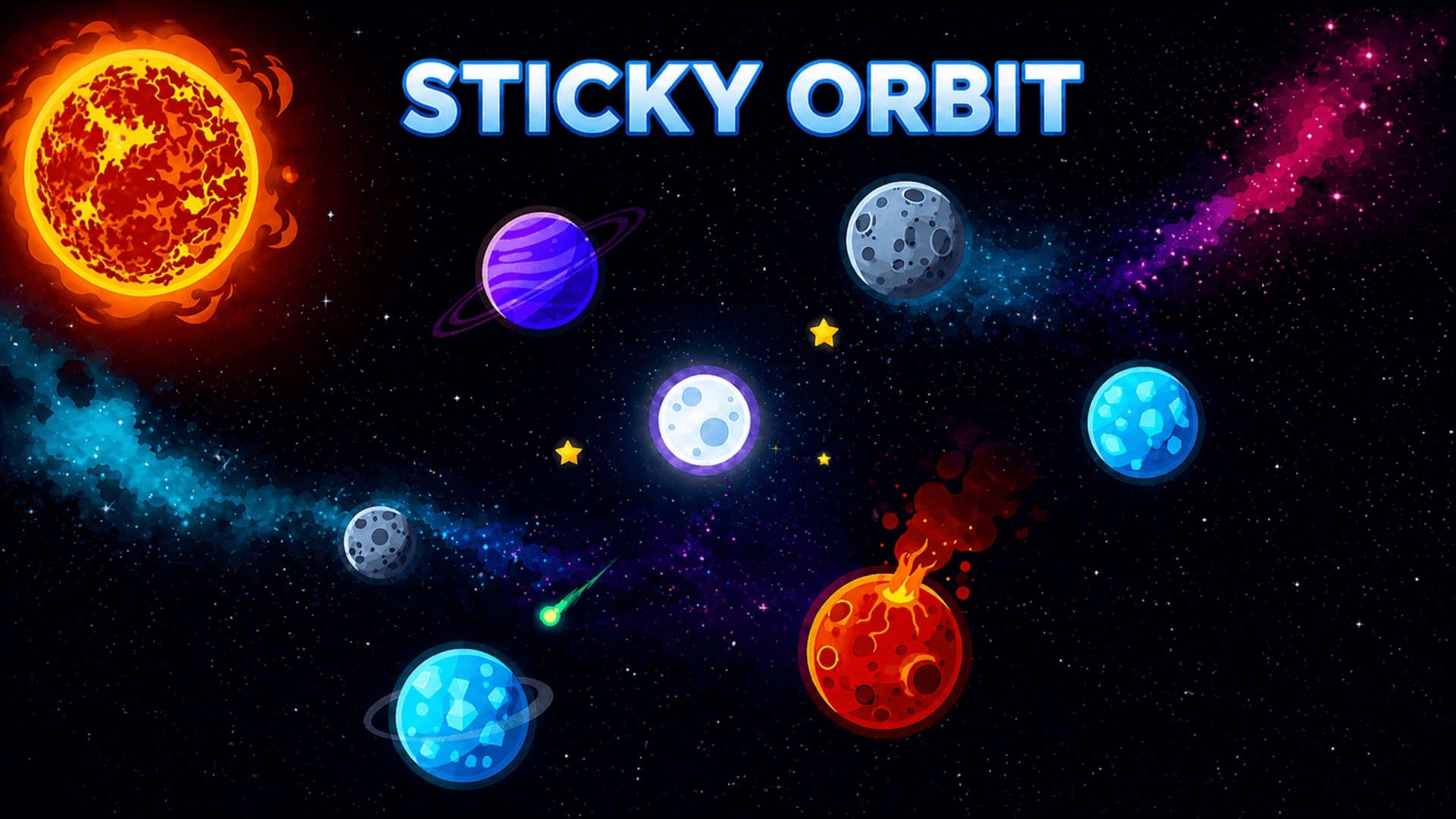 スティッキーオービット - 無料宇宙物理ゲーム | BB Online Game - play online free